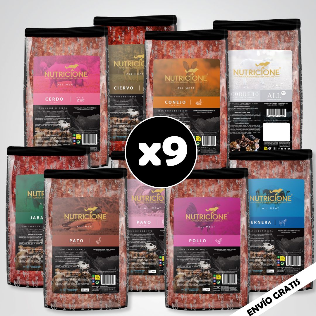 Pack Variado Todo Carne BARF para Perros