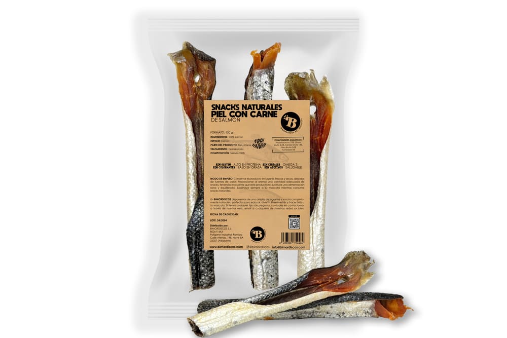 Piel XL y Carne de Salmón para Perros